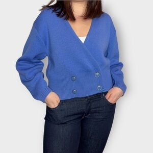 Vintage 1980s Pendleton Bright Periwinkle Blue Sweater